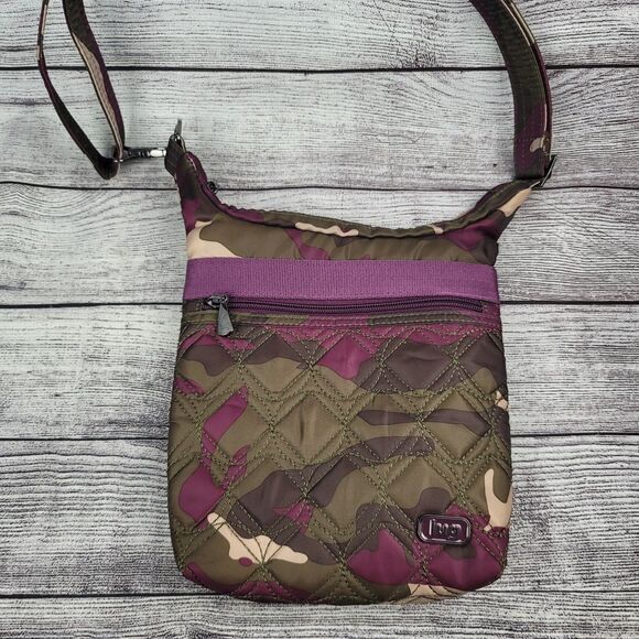 Lug Skipper Small Purple Camo Crossbody Bag - Picture 1 of 9